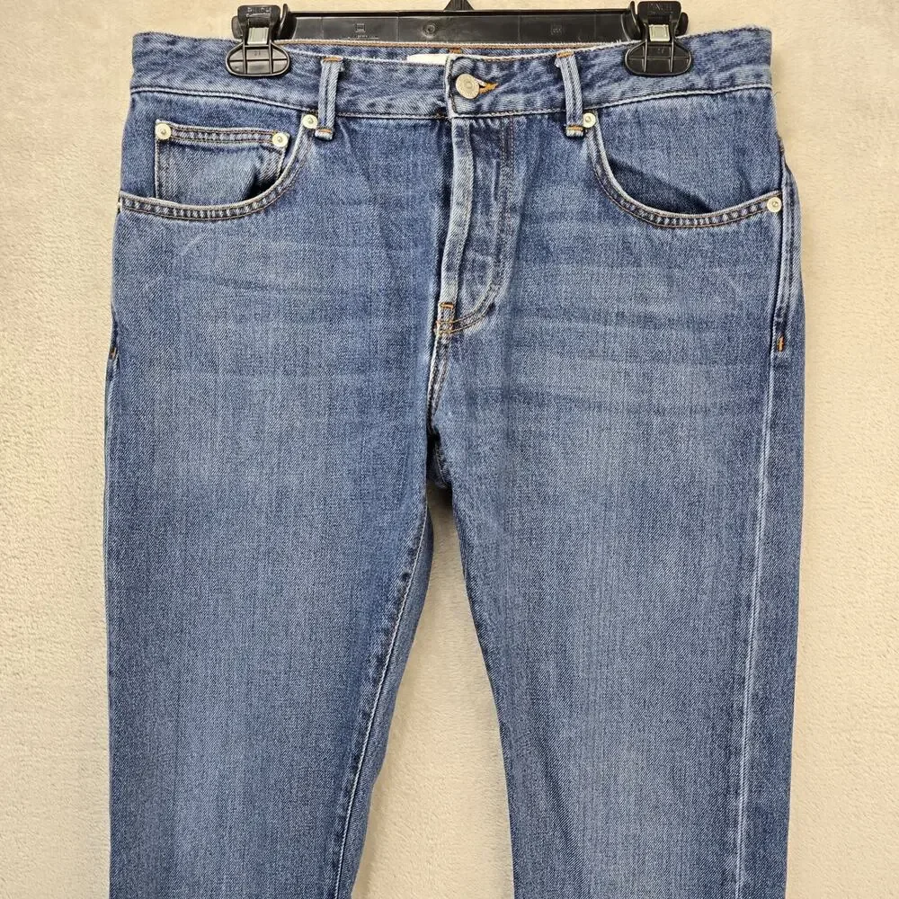 Officine Generale Blue Denim Jeans Mems 31 (Fits 32x31) 5-Pocket Button Fly